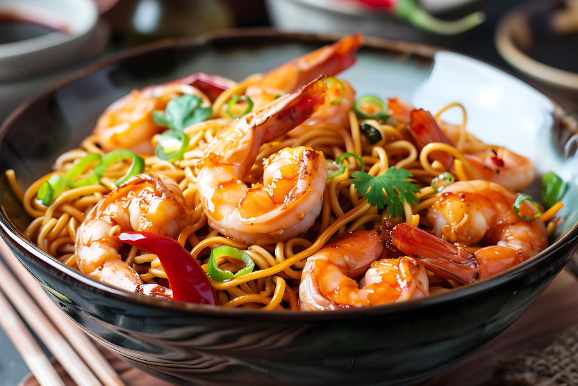 Hibachi Shrimp Noodles