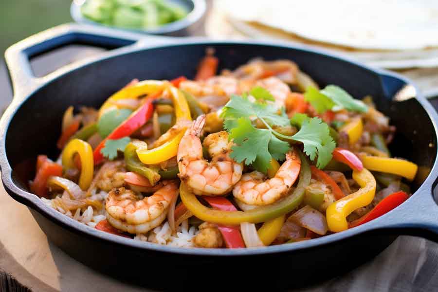 Shrimp Fajita Rice Bowl